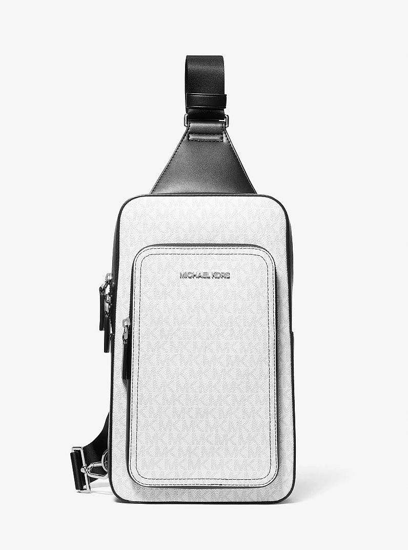 Cooper Commuter Logo Sling Pack in BRIGHT WHT | Michael Kors