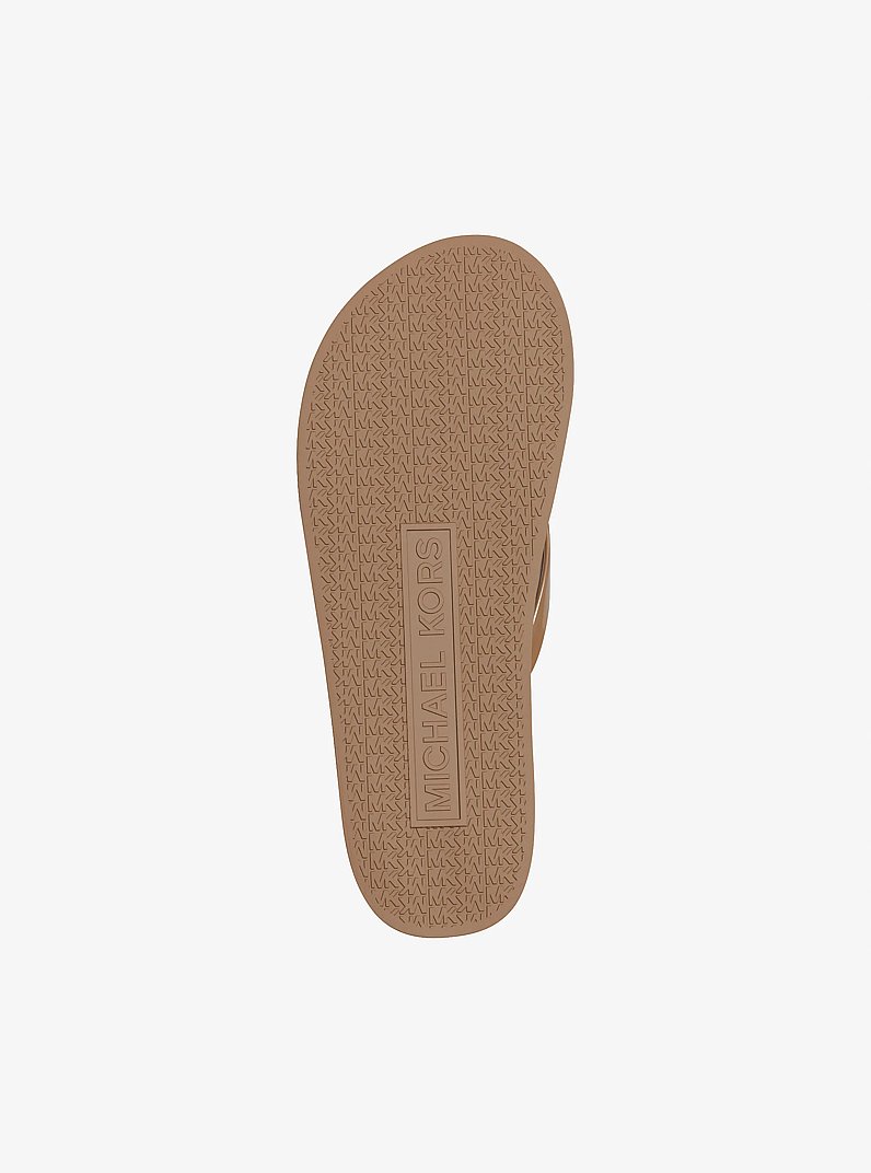 Bedford Logo Flip Flop in CAMEL | Michael Kors