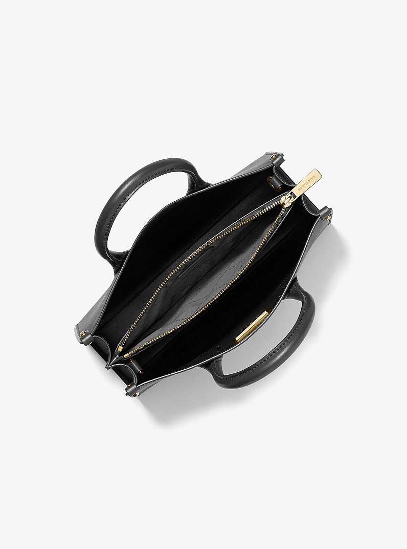 Maple Small Saffiano Leather Convertible Crossbody Bag in BLACK | Michael Kors