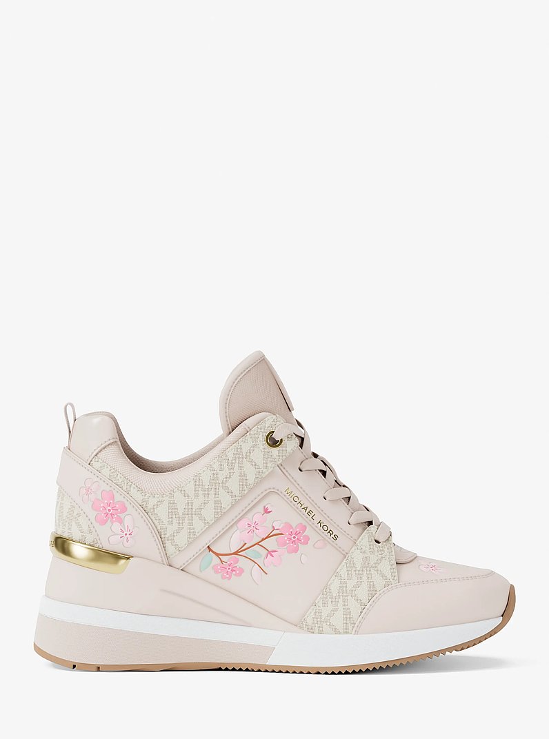 Georgie Signature Logo Trainer in LT CRM MULTI | Michael Kors