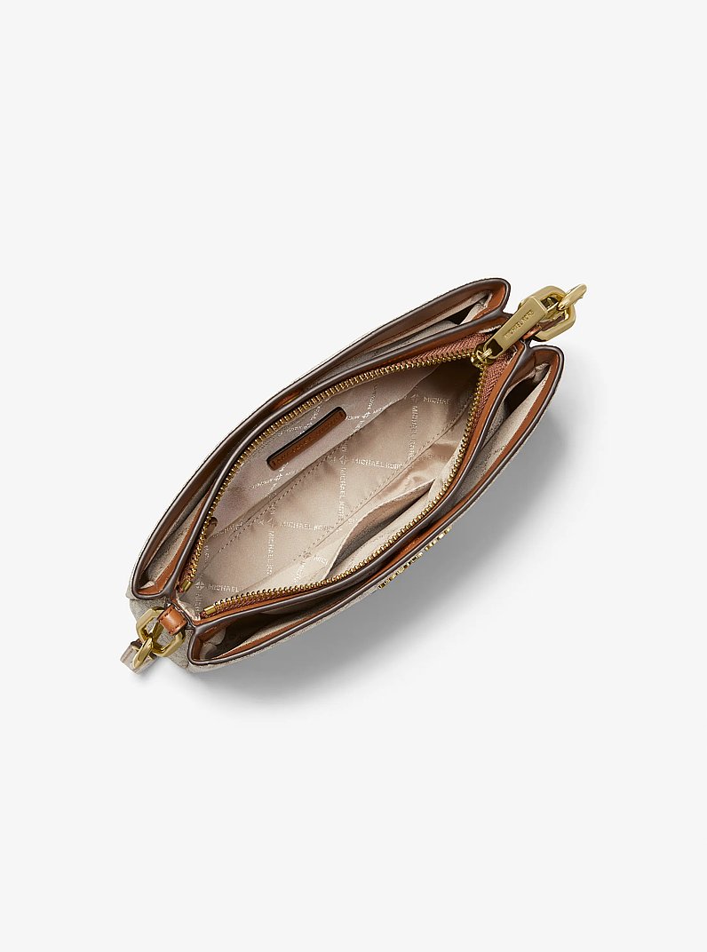 Trisha Medium Logo Crossbody Bag in VANILLA | Michael Kors