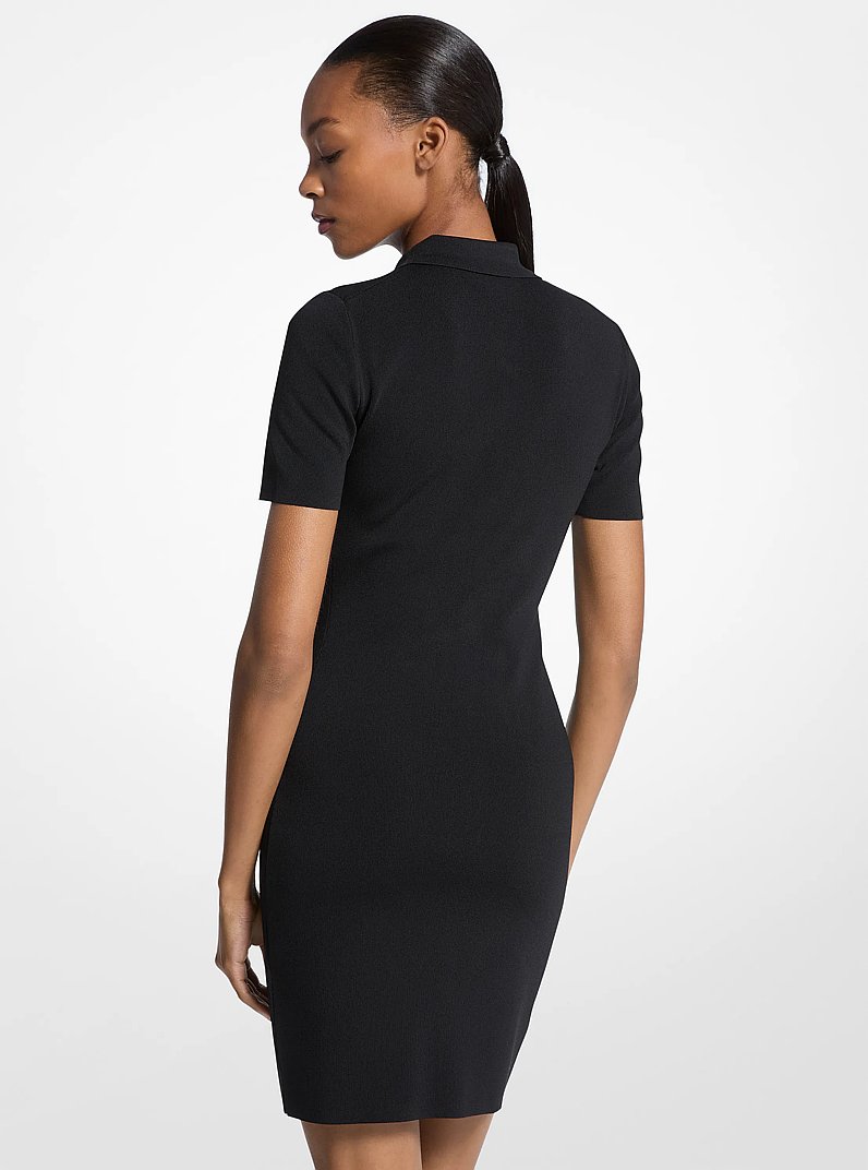 Viscose Blend Mini Dress in BLACK | Michael Kors