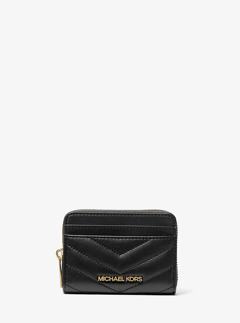 Jet Set Travel Medium Quilted Wallet in BLACK | Michael Kors