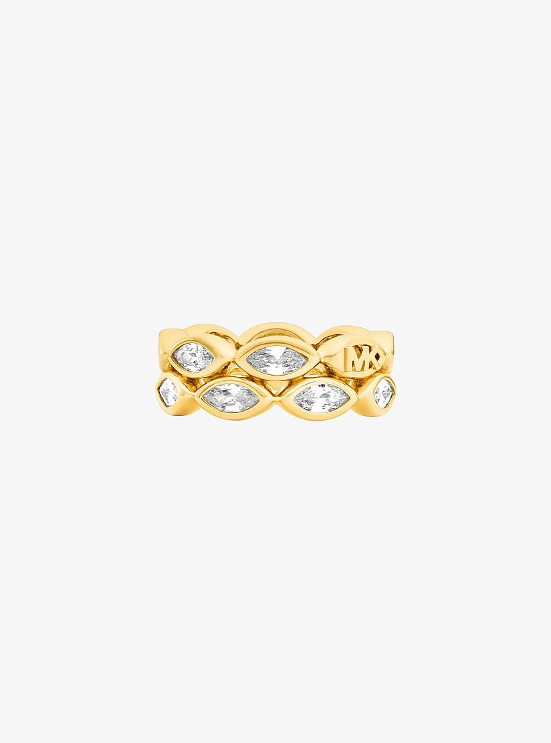 Marquise Cut Cubic Zirconia Tennis Ring in GOLD | Michael Kors