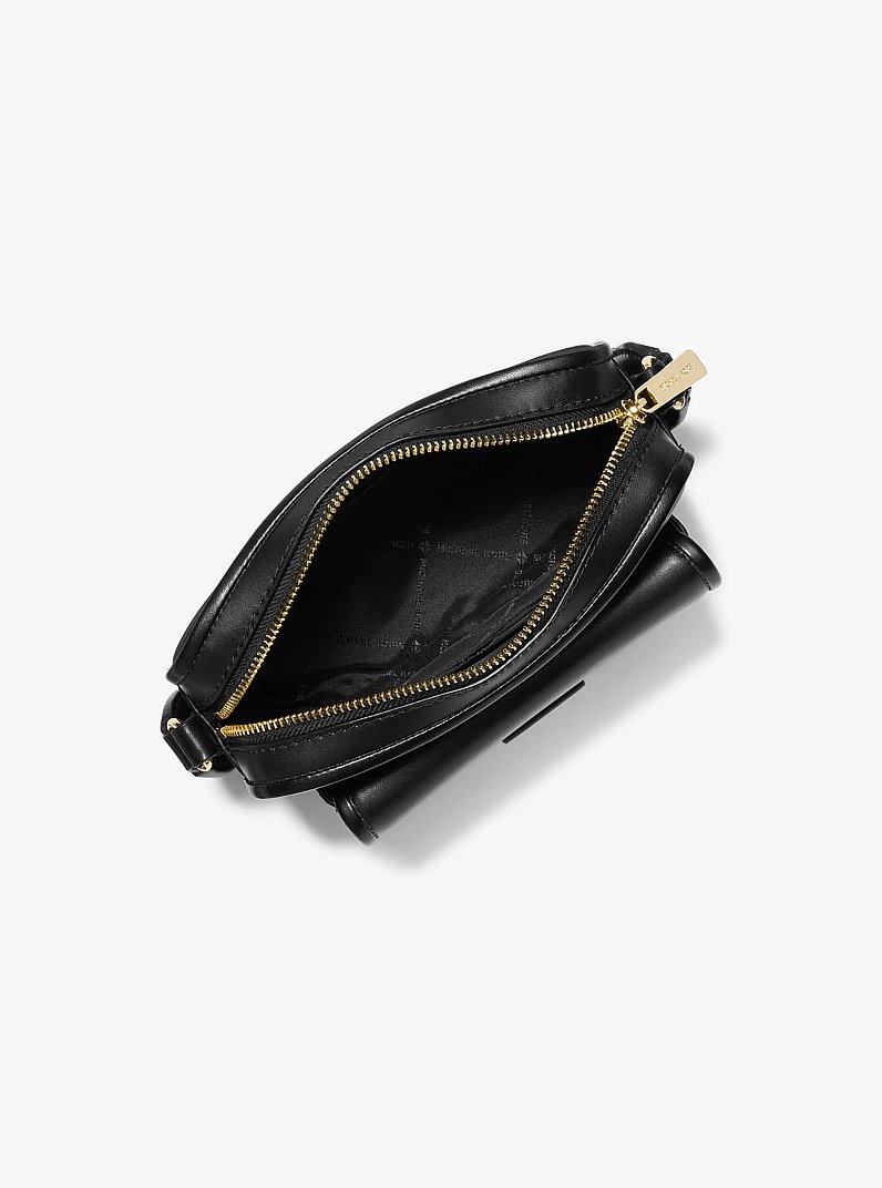 Bradshaw Extra-Small Leather Camera Crossbody Bag in BLACK | Michael Kors