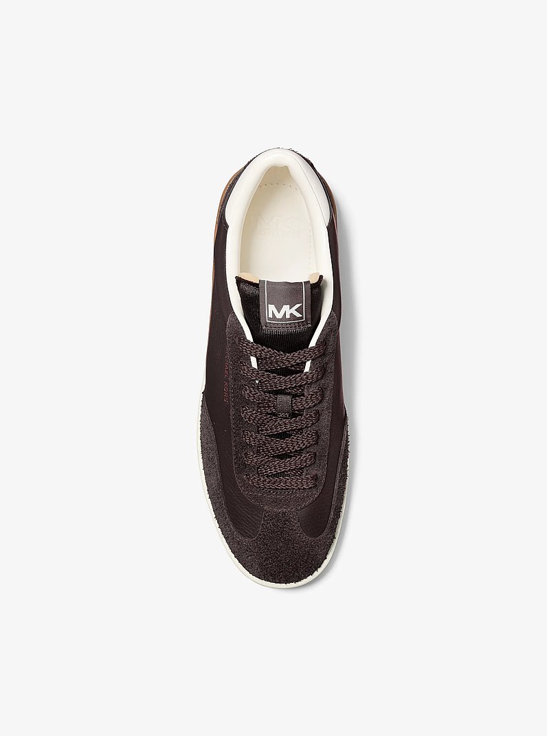 Zapatilla Wilton de piel y gamuza in CHOCOLATE | Michael Kors