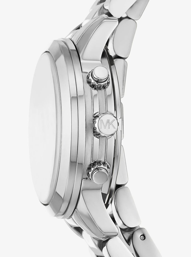 Runway Rhodium-Plated Stainless Steel Triple Wrap Watch in SILVER | Michael Kors