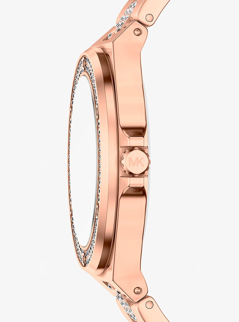 Reloj Lennox en tono oro rosa con incrustaciones de pav&eacute; in DORADO ROSA | Michael Kors