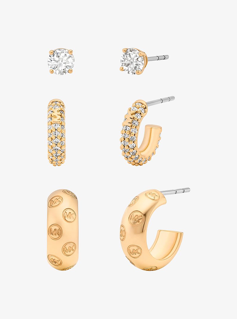 3-Piece Earrings Gift Set in GOLD | Michael Kors