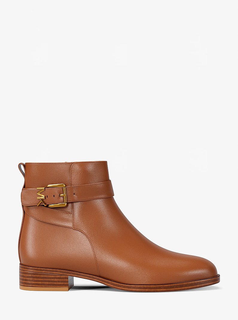 Rachel Leather Ankle Boot in LUGGAGE | Michael Kors