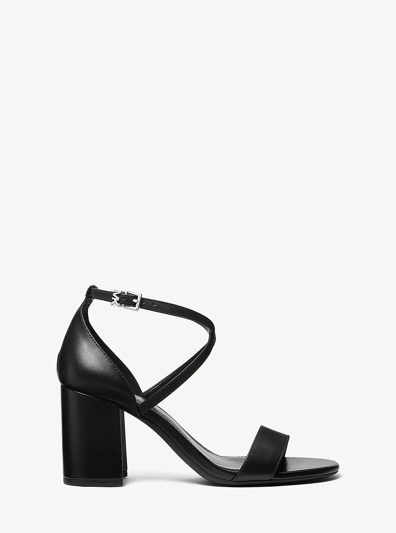 Sophie Flex Patent Leather Sandal in BLACK | Michael Kors