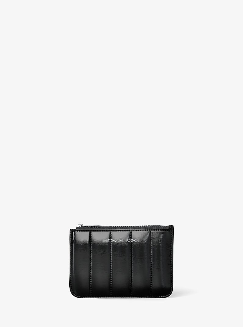 Jet Set Small Patent Coin Purse in BLACK | Michael Kors