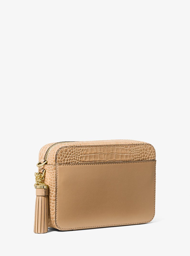 Jet Set Medium Crocodile Embossed Leather Crossbody Bag | Michael