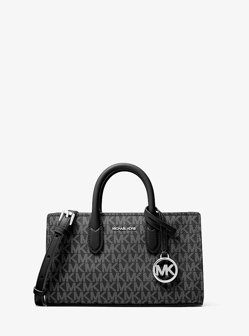 Scarlett Extra-Small Signature Logo Crossbody Bag in BLACK | Michael Kors