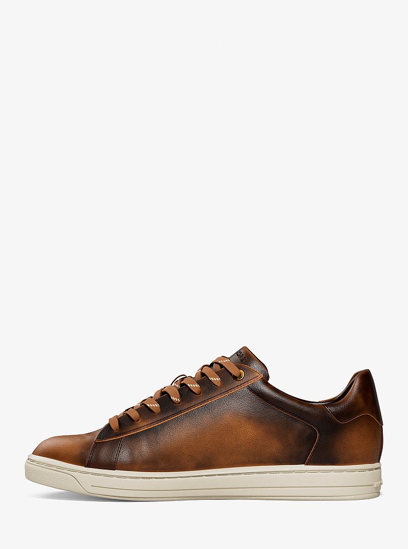 Jacob Burnished Sneaker in CHOCOLATE | Michael Kors