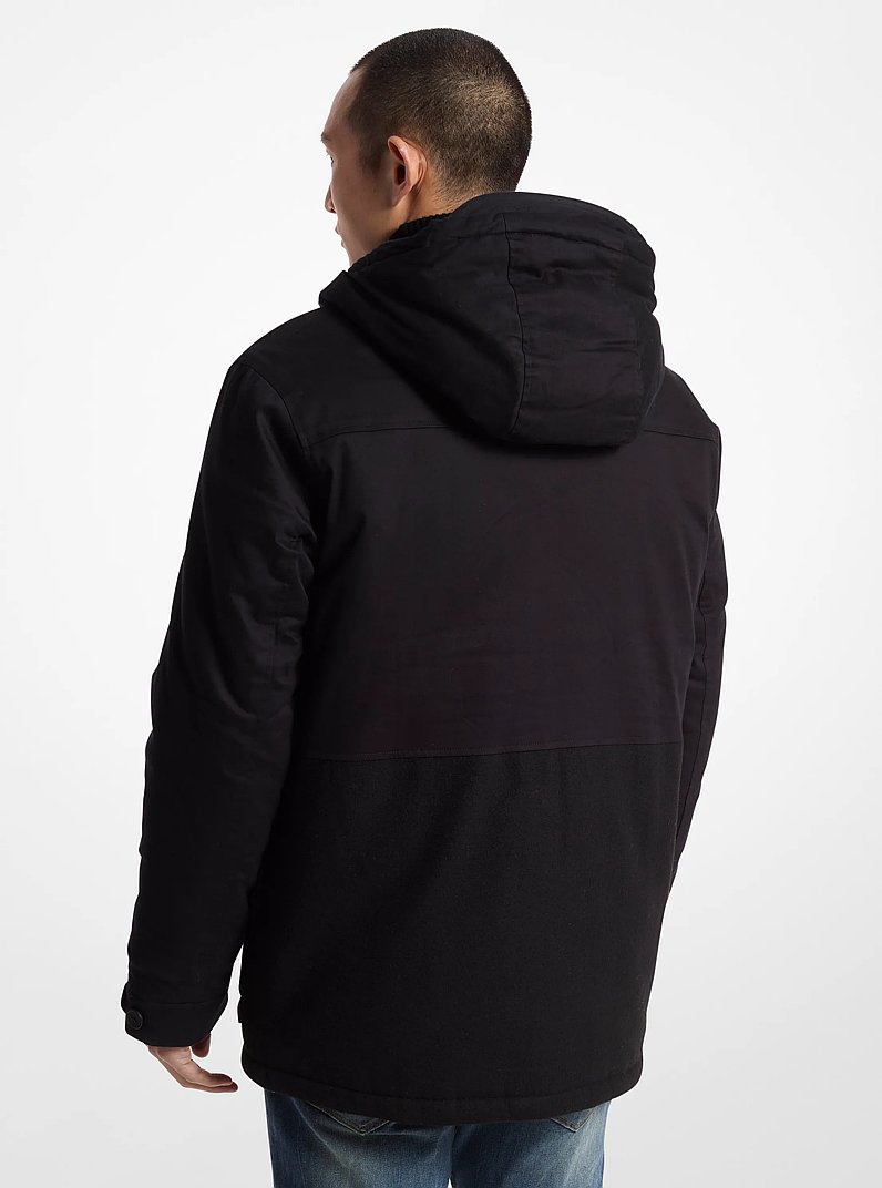 Cotton Blend Parka in BLACK | Michael Kors