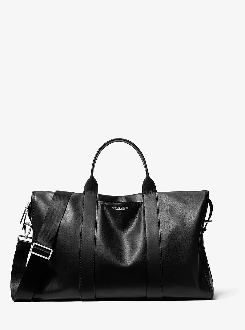 Bolso de viaje Nicholas holgado mediano de piel in NEGRO | Michael Kors