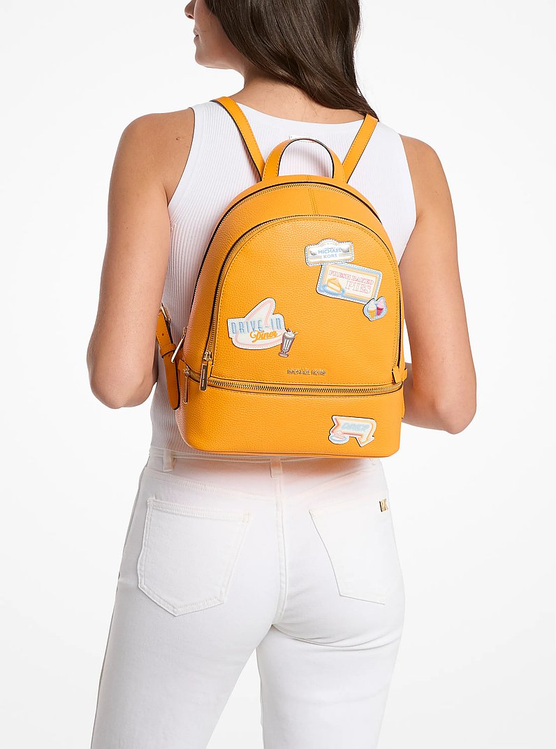 Rhea Medium Embellished Backpack in POP ORANGE | Michael Kors