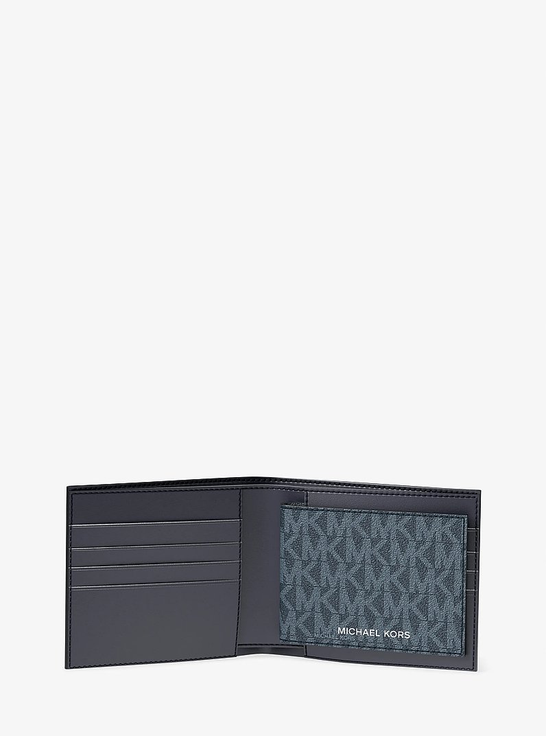 Portefeuille Cooper avec rabat et &agrave; logo Signature in BLEUET | Michael Kors