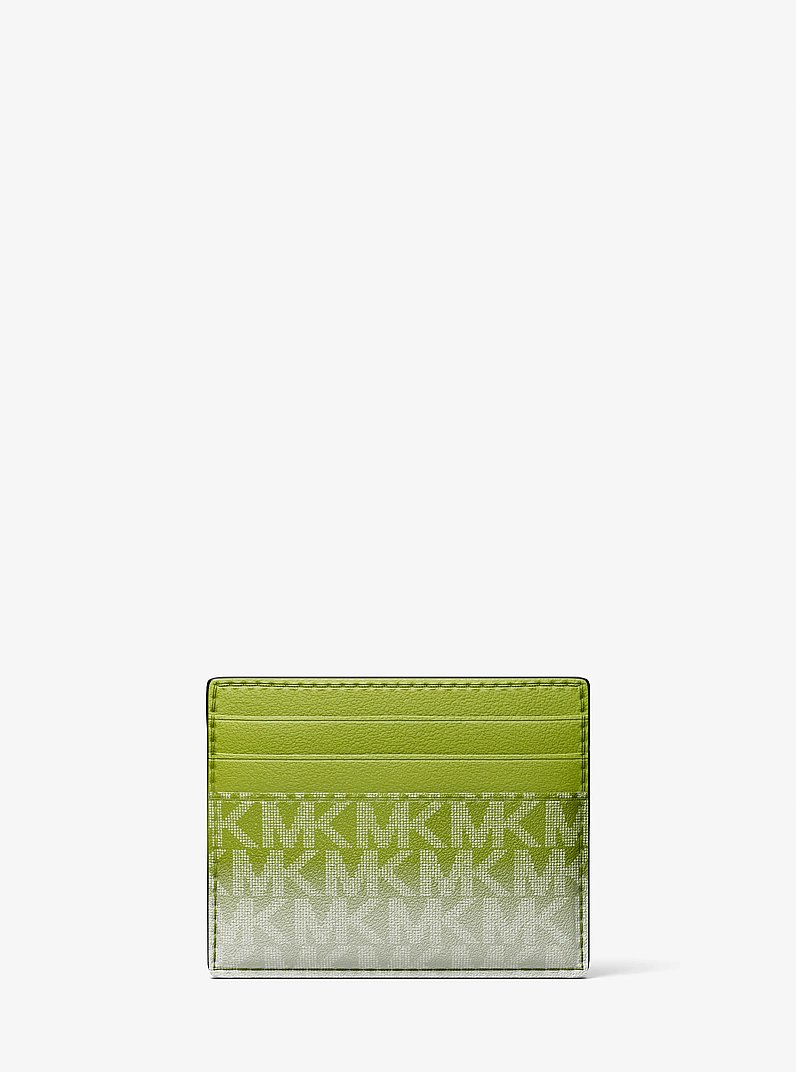 Cooper Ombr&eacute; Logo Tall Card Case in JUNGLE | Michael Kors