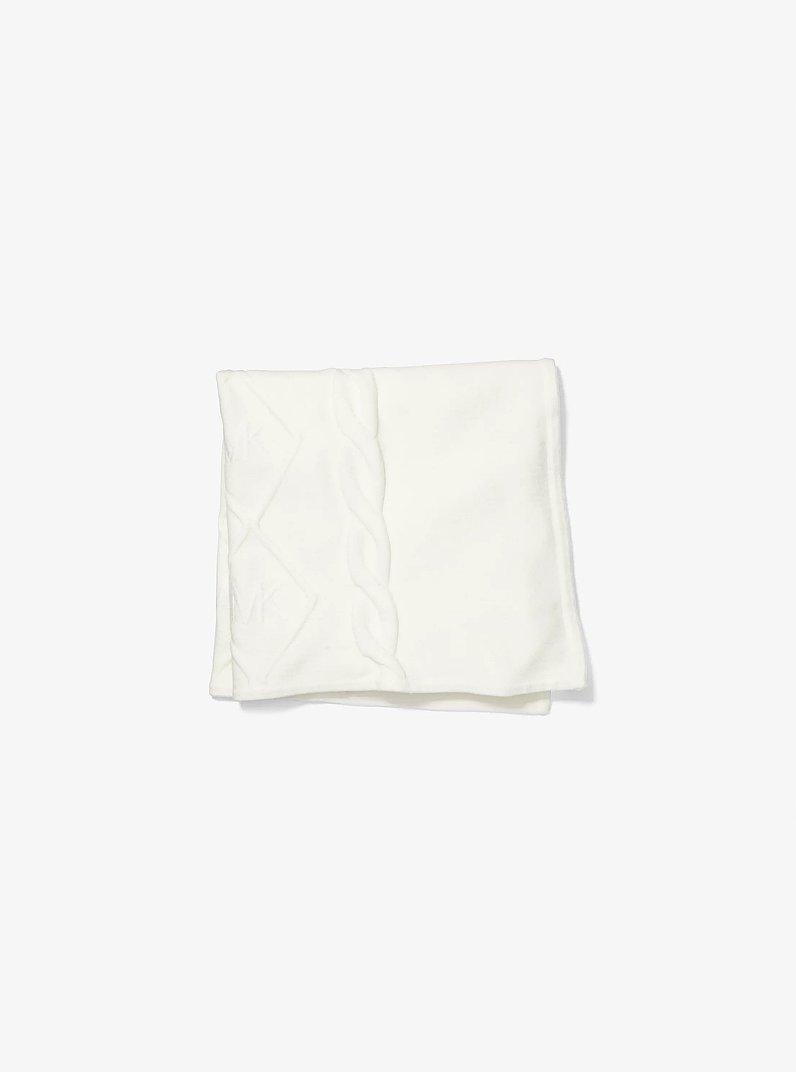 Cable Knit Baby Blanket in CREAM | Michael Kors