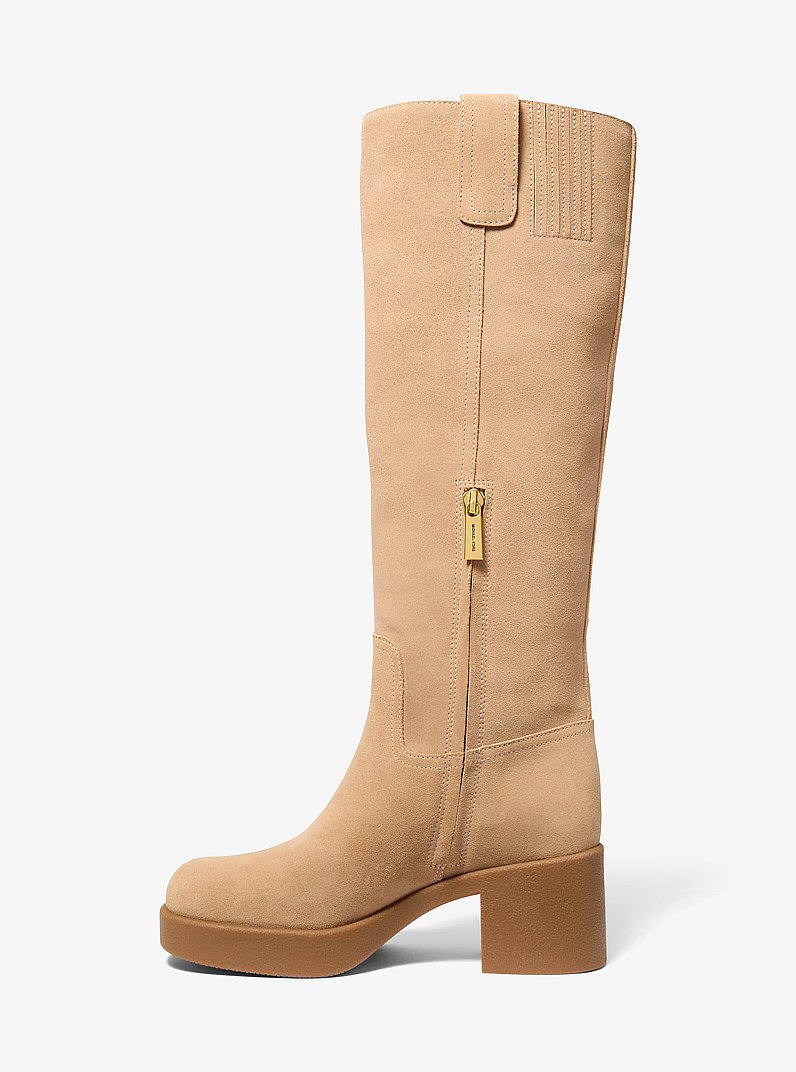 Bryant Suede Platform Boot in BURNT KHAKI | Michael Kors