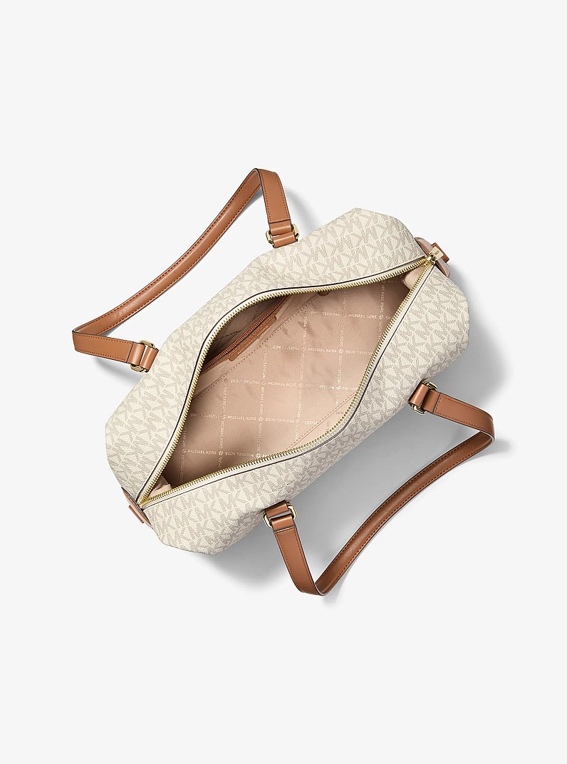 Bolso de hombro Teddi grande con logotipo exclusivo in VAINILLA/BELLOTA | Michael Kors