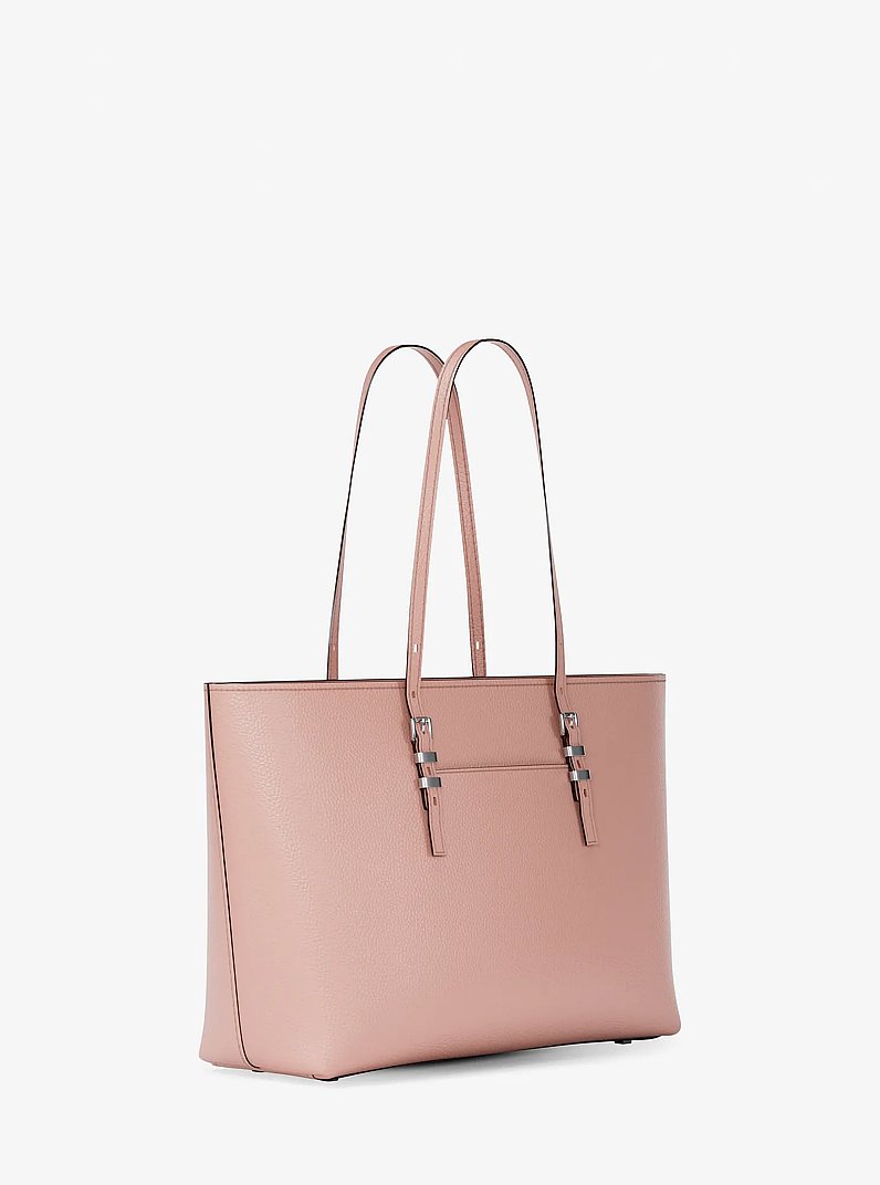 Grand cabas Quinn en cuir grain&eacute; in ROSE FUM&Eacute; | Michael Kors