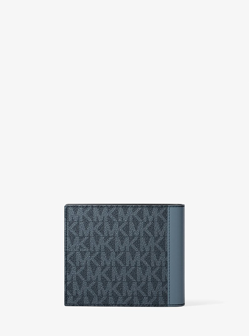Portefeuille Cooper avec rabat et &agrave; logo Signature in BLEUET | Michael Kors