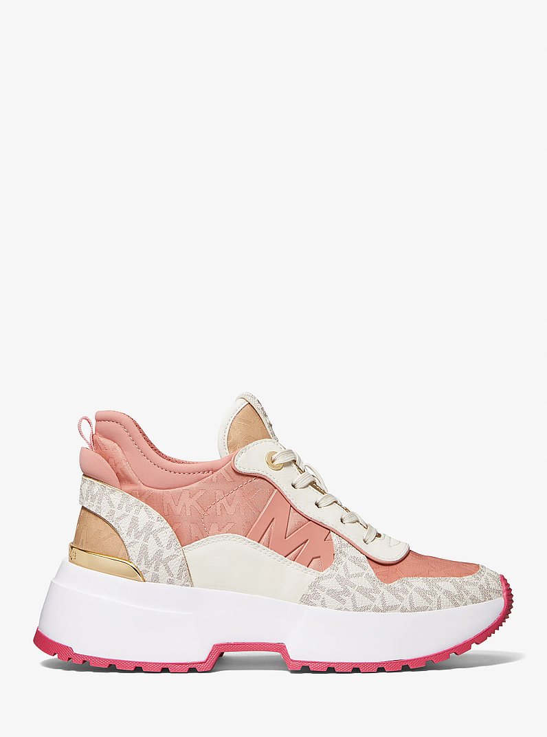 Muse Mixed-Media Trainer in SUNSET ROSE MULTI | Michael Kors