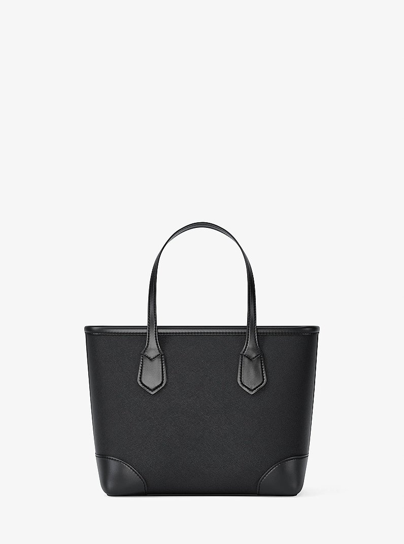 Tr&egrave;s petit sac fourre-tout convertible Eva en cuir Saffiano in NOIR | Michael Kors