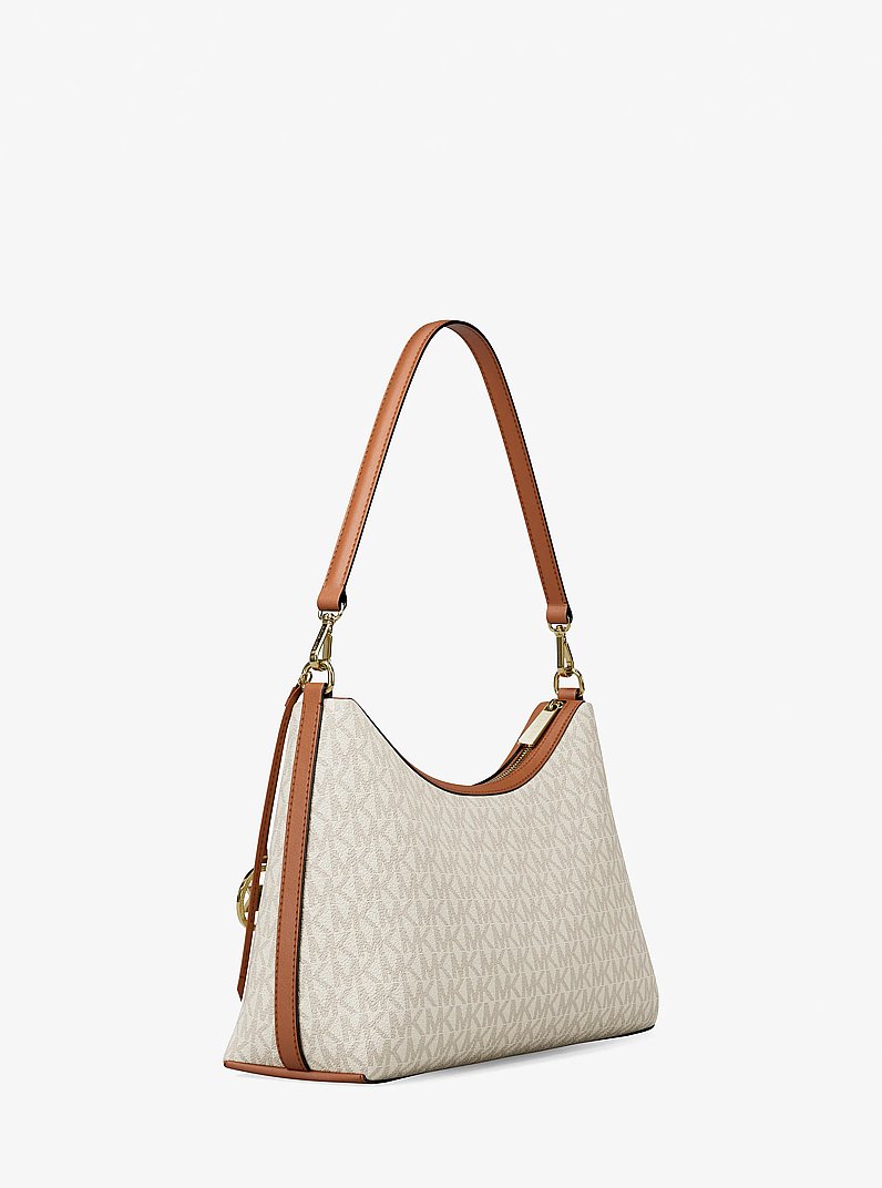 Sammy Medium Signature Logo Convertible Shoulder Bag in VANILLA | Michael Kors