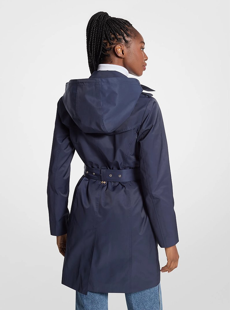 Cotton Blend Trench Coat in MIDNIGHT BLUE | Michael Kors