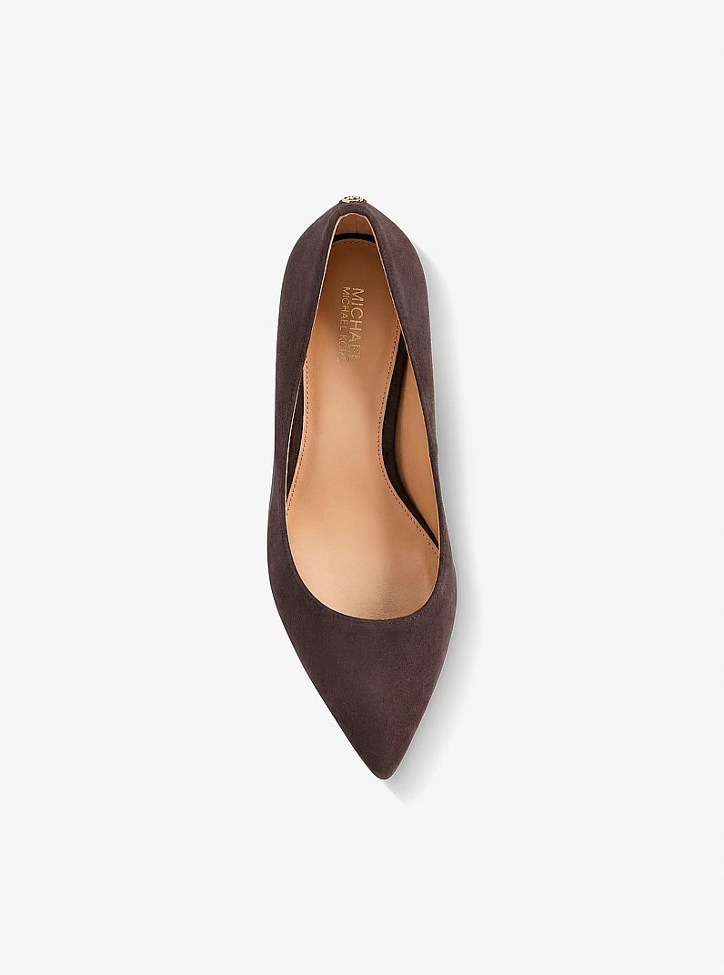 Alina Flex Suede Pump in CHOCOLATE | Michael Kors