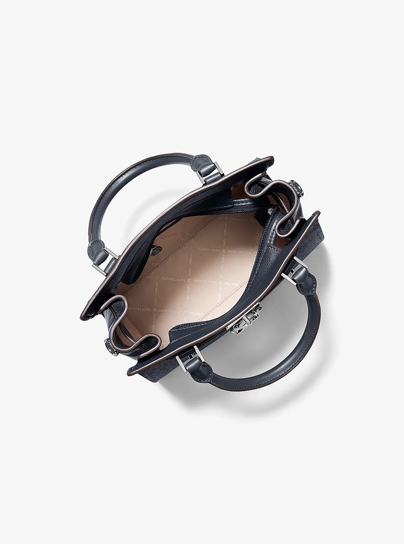 Bolso satchel Hamilton peque&ntilde;o con logotipo exclusivo in AZUL OSCURO | Michael Kors