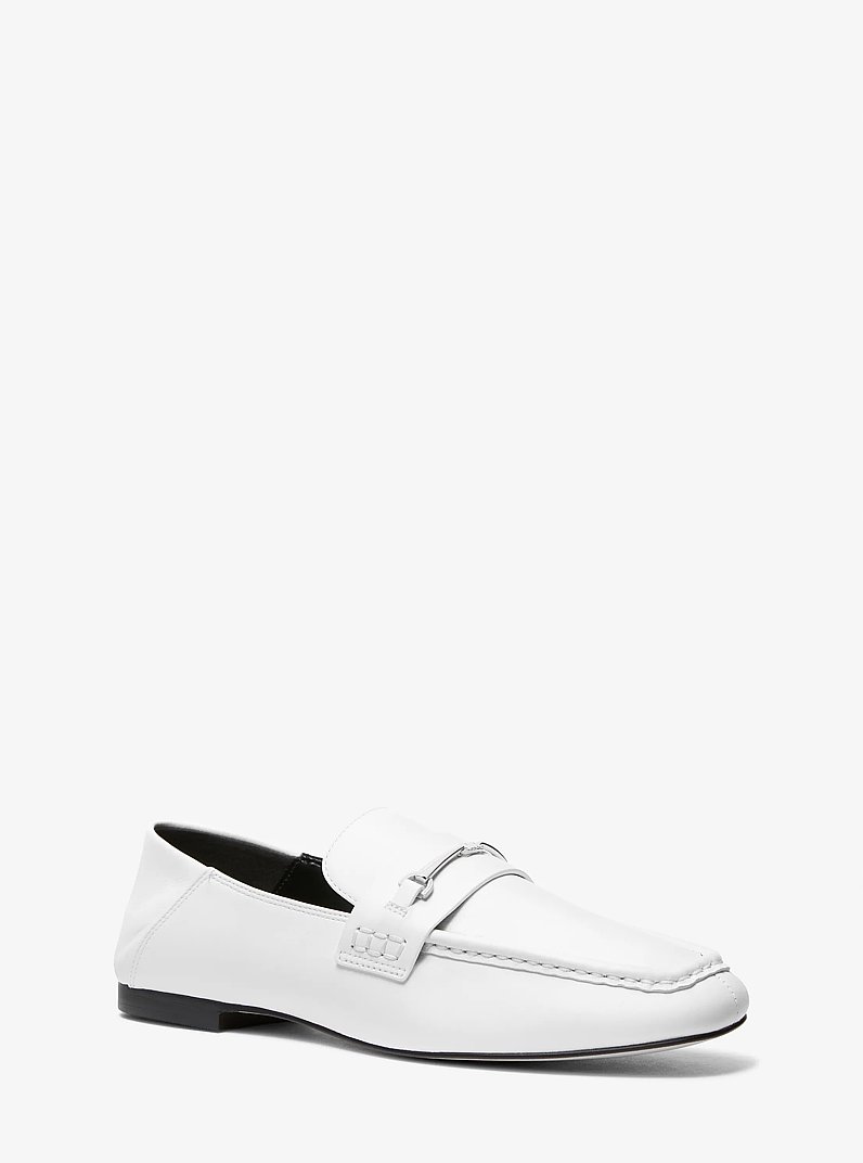 Loafer Lena van leer in OPTISCH WIT | Michael Kors