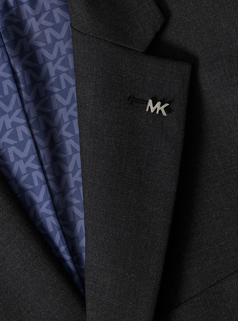 Traje de viaje slim-fit de mezcla de lana in ANTRACITA | Michael Kors