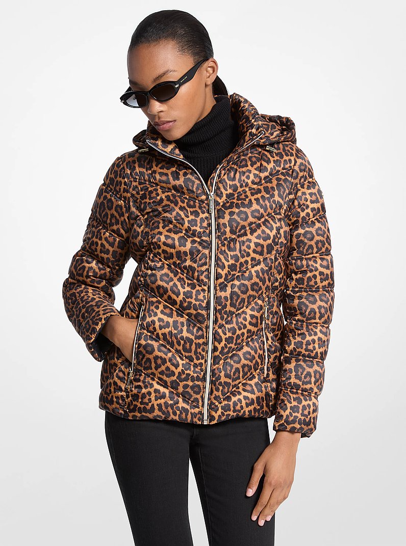 Packable Quilted Puffer Jacket in CHEETAH | Michael Kors