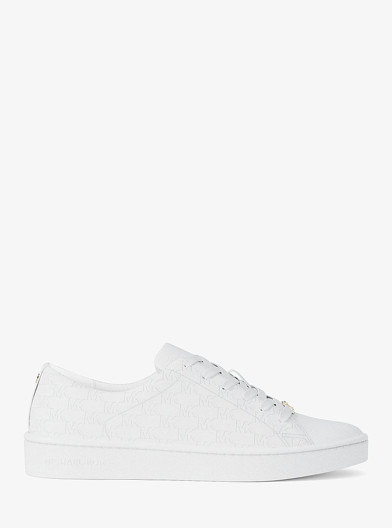 Zapatilla Keaton de piel con logotipo en relieve in BLANCO INTENSO | Michael Kors