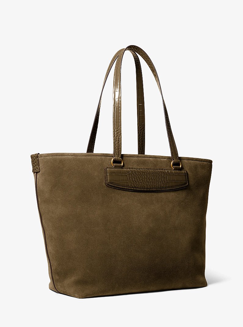 Bolso tote Jet Set Travel extragrande de ante in LODEN | Michael Kors