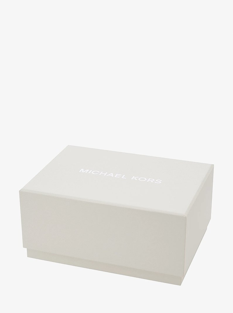 Oversized Aspyn Silver-Tone Watch and Bracelet Jewelry Gift Set in SILVER | Michael Kors