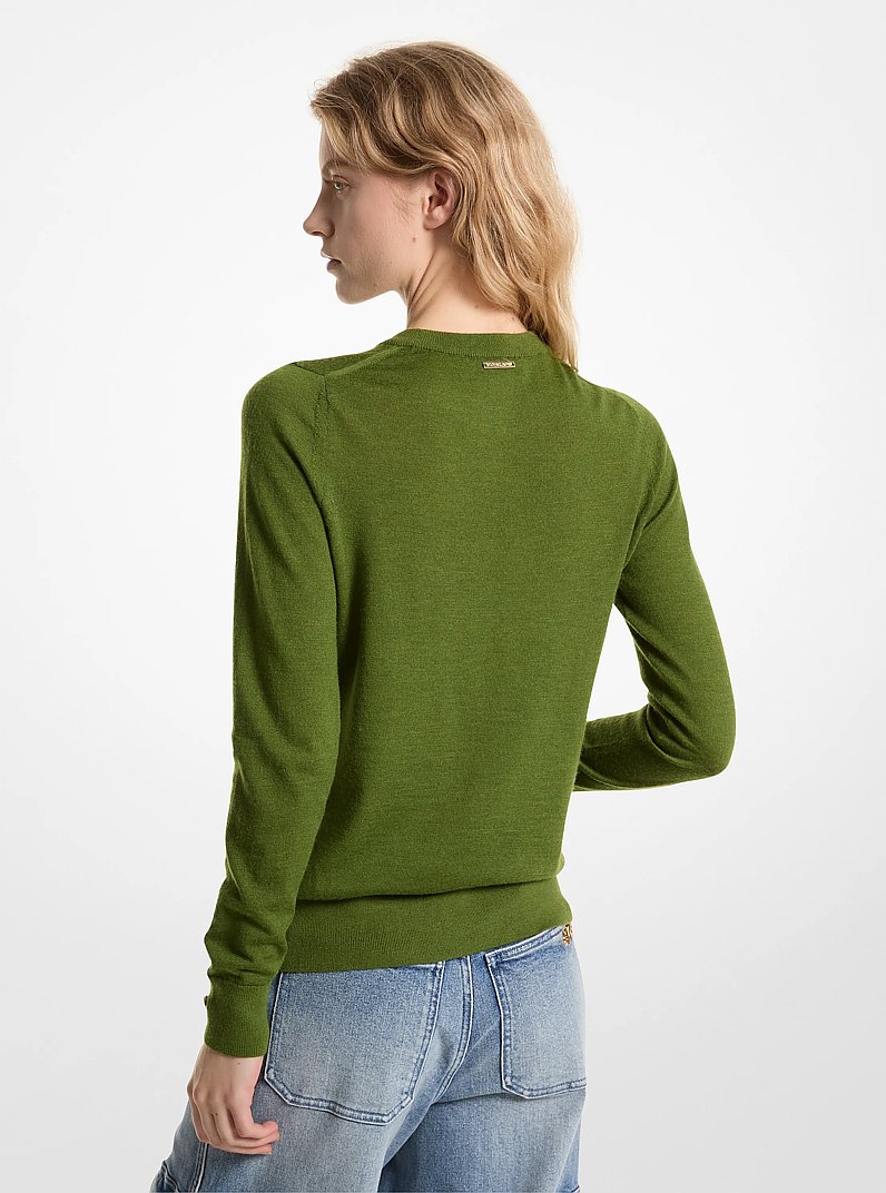 Merino Wool Sweater in EVERGREEN | Michael Kors