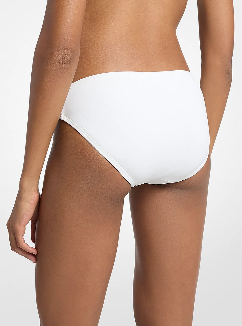 Bikinihose mit Logo und G&uuml;rtel in WEISS | Michael Kors