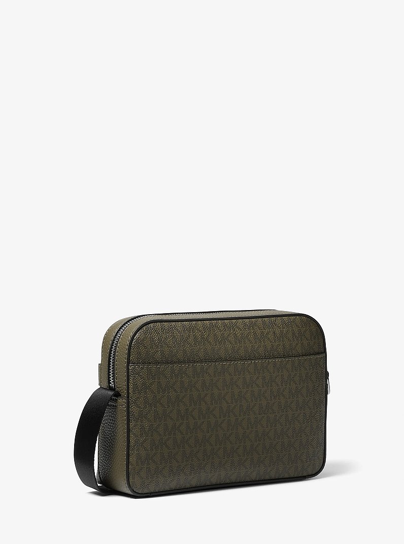 Cooper Logo and Striped Crossbody Bag