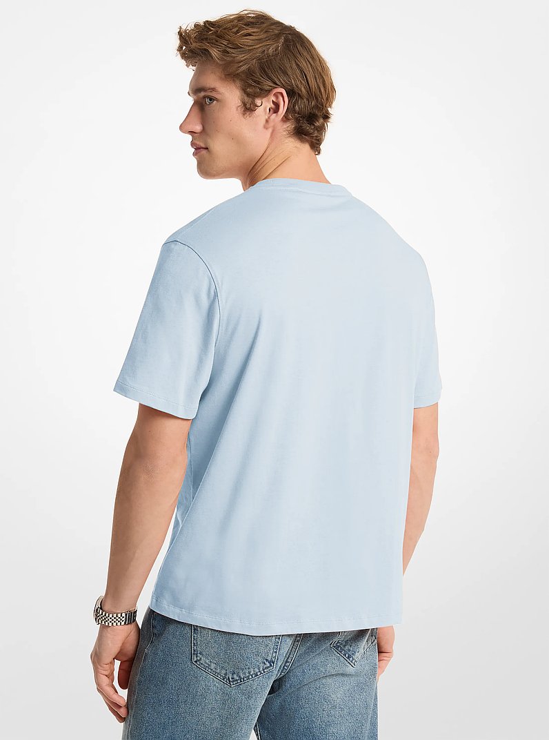 Logo Cotton T-shirt in PASTEL BLUE | Michael Kors