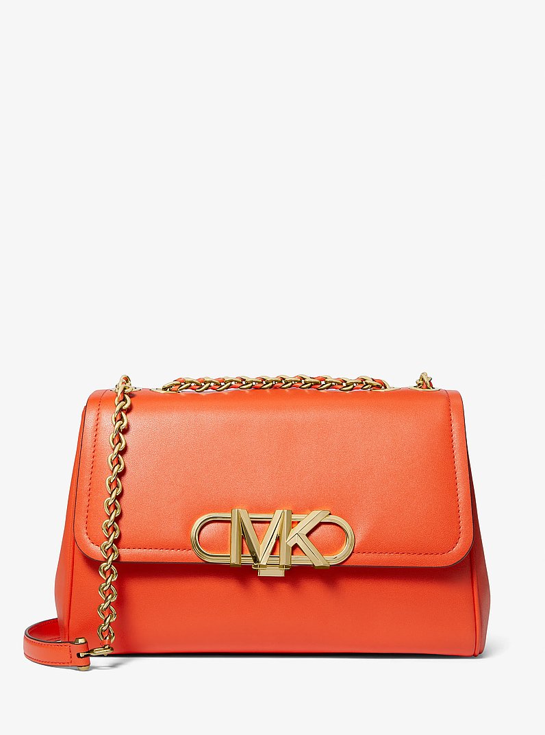 Parker Extra-Large Leather Shoulder Bag in OPTIC ORANGE | Michael Kors