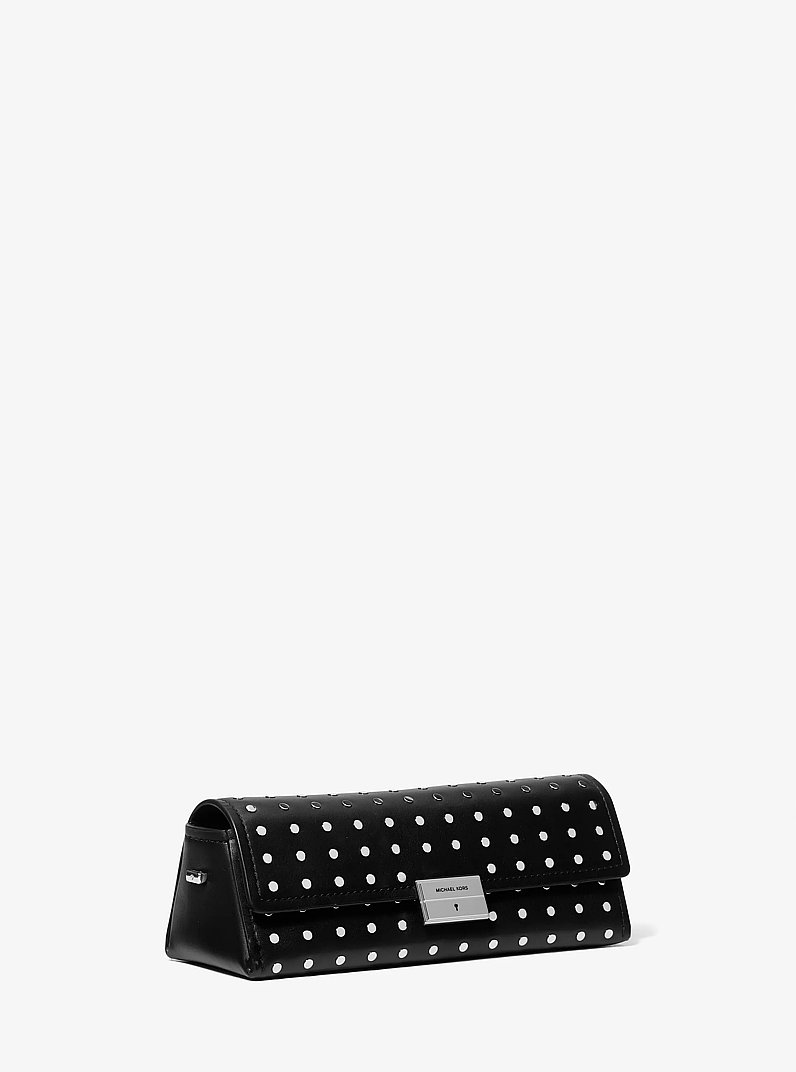 Ludlow Small Studded Leather Convertible Pochette in BLACK | Michael Kors