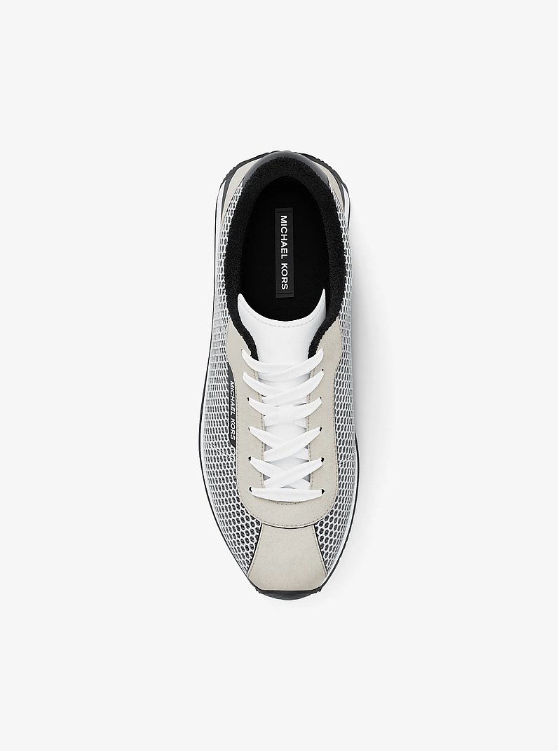 Rhodes Mixed-Media Trainer in OPTIC WHITE/BLK | Michael Kors