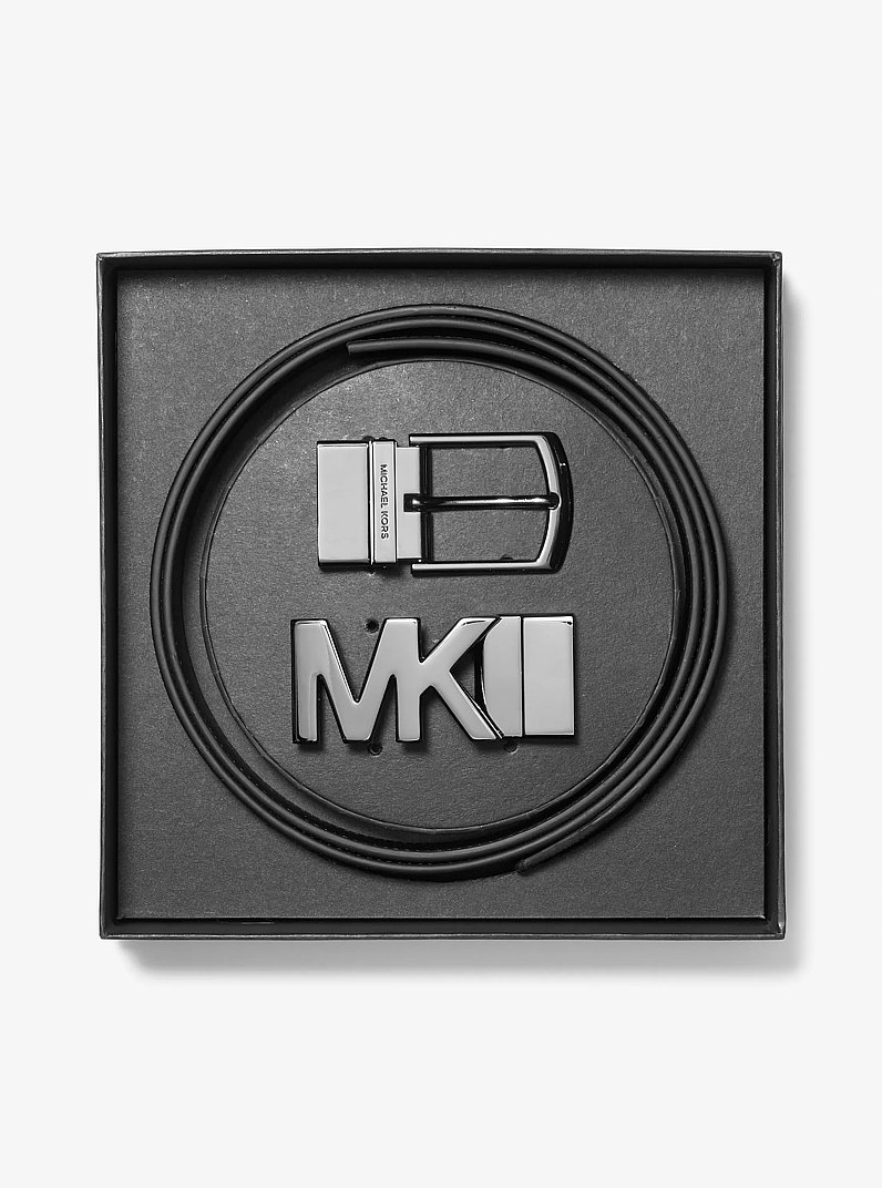 4-In-1 Logo Belt Box Set in BLACK | Michael Kors