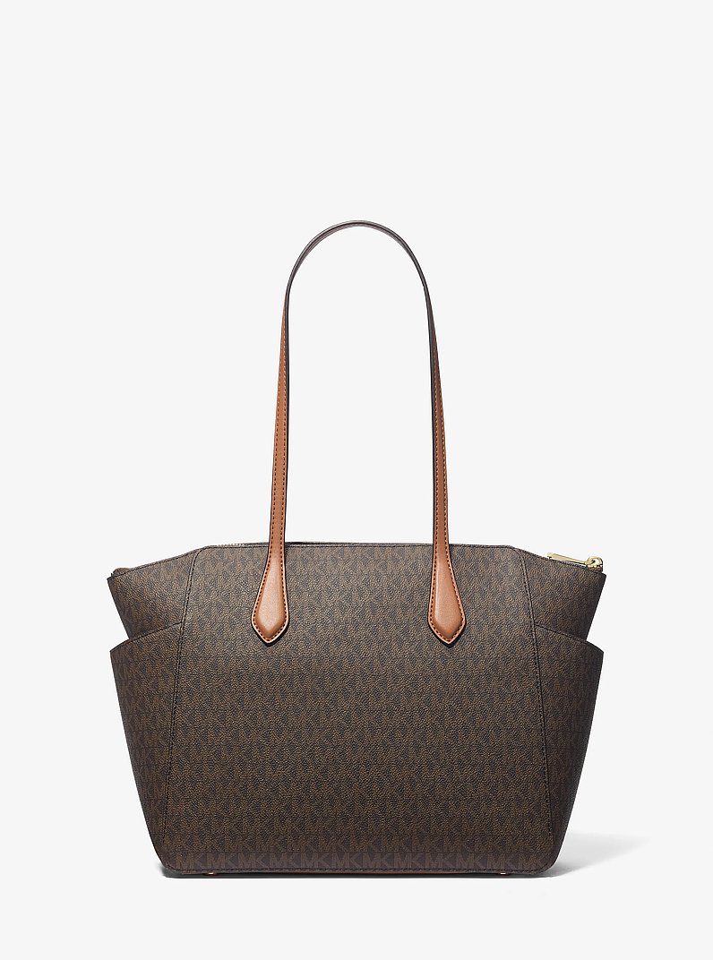Marilyn Medium Logo Tote Bag in BRN/ACORN | Michael Kors